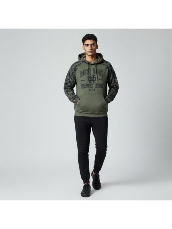 Colosseum Other - Mens Colosseum Olive/Camo Notre Dame Fighting Irish OHT Military Hoodie Sz L